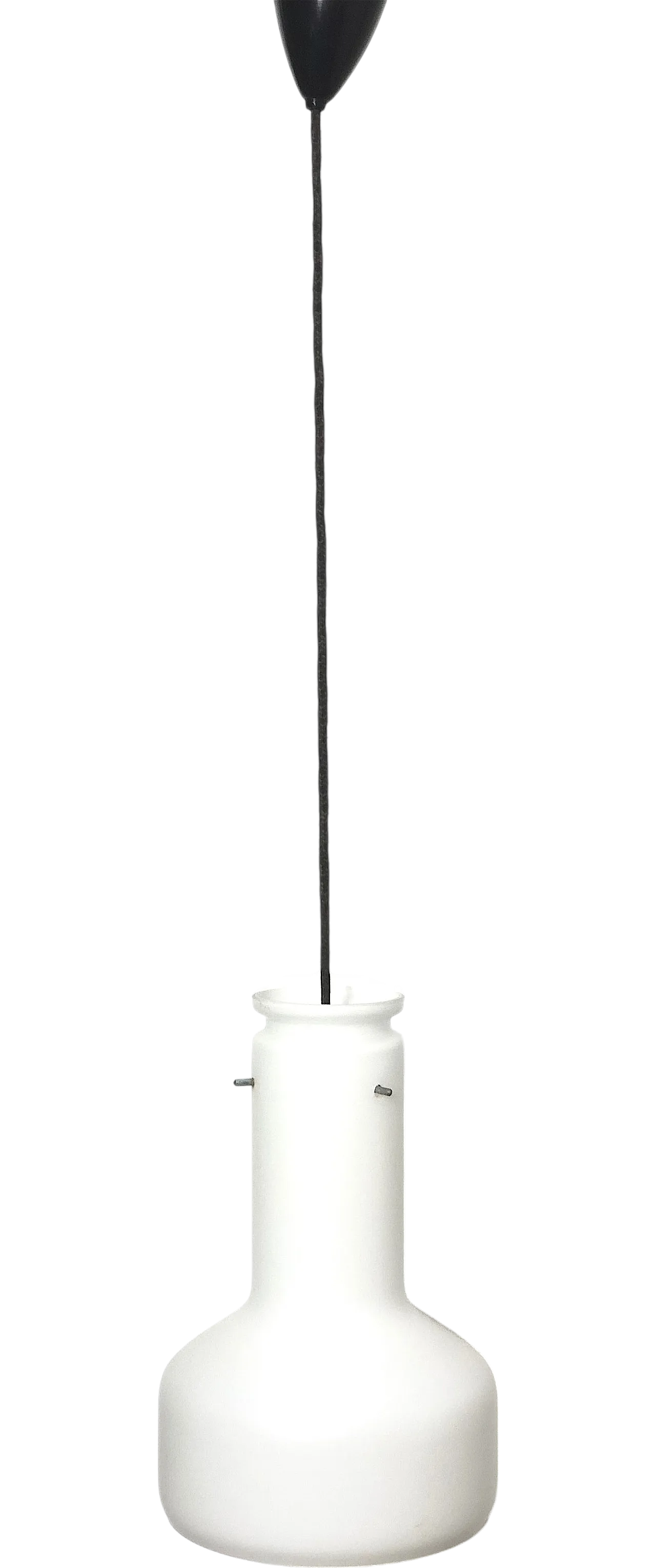 Opal glass pendant chandelier, 1960s 7