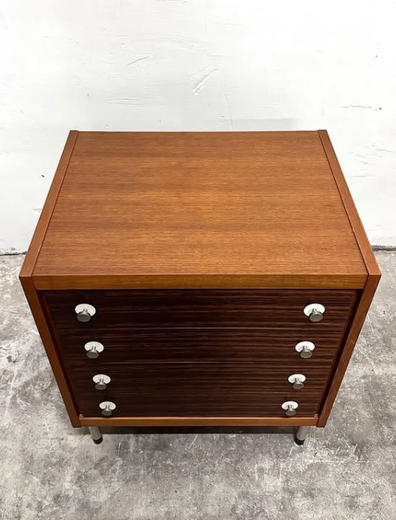 Wood and metal chest of drawers by George Coslin for 3V, 1960s 4