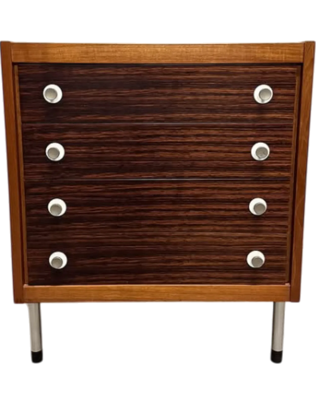 Wood and metal chest of drawers by George Coslin for 3V, 1960s 9