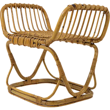 Bamboo stool, 1950s