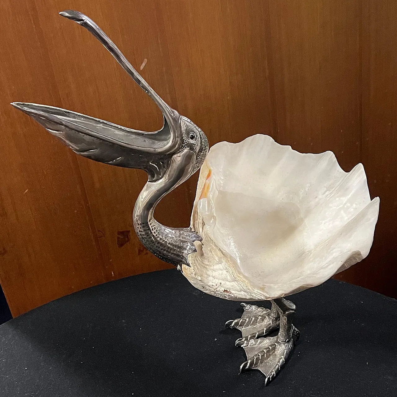 Pellicano con Conchiglia, scultura di Gabriella Binazzi, anni '70 14