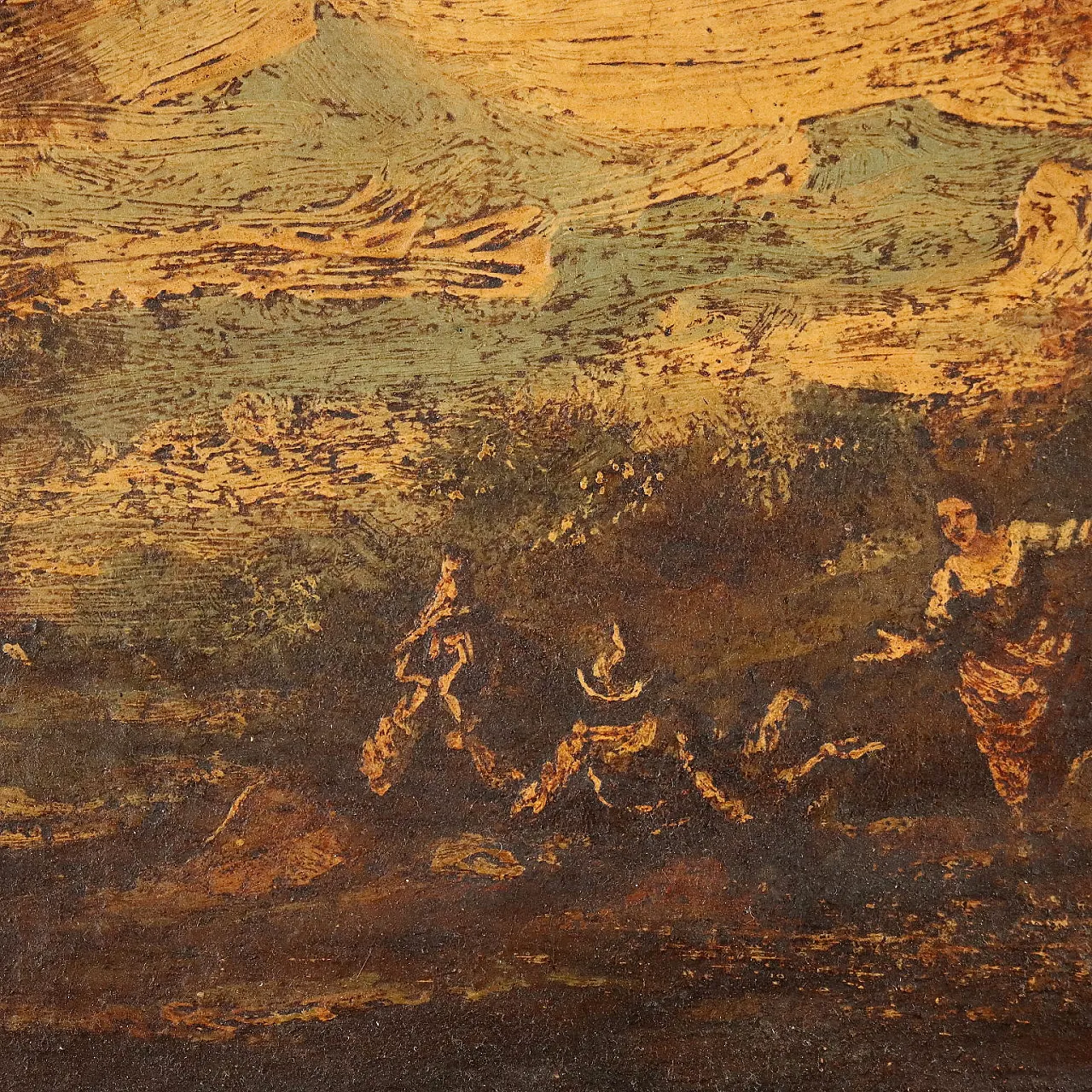 Paesaggio con Figure, olio su tela, '900 4