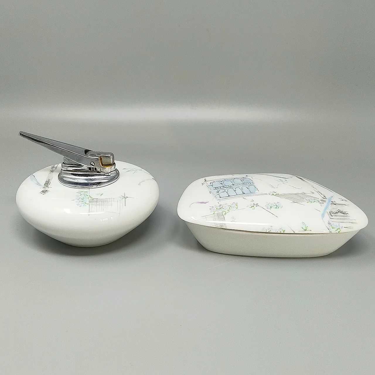 Smoking set in ceramic by Rosenthal, 60s 2