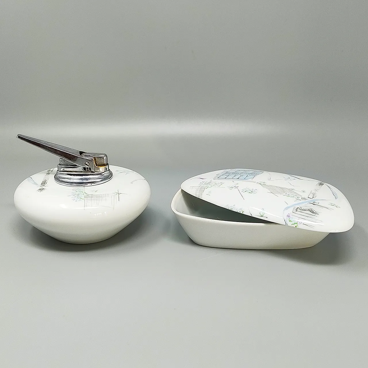 Smoking set in ceramic by Rosenthal, 60s 3