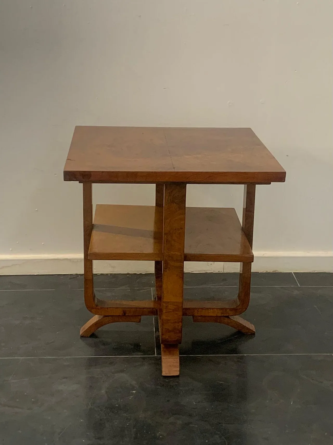 Art Deco Rationalist Walnut and Briar Coffee Table, 1930s 2