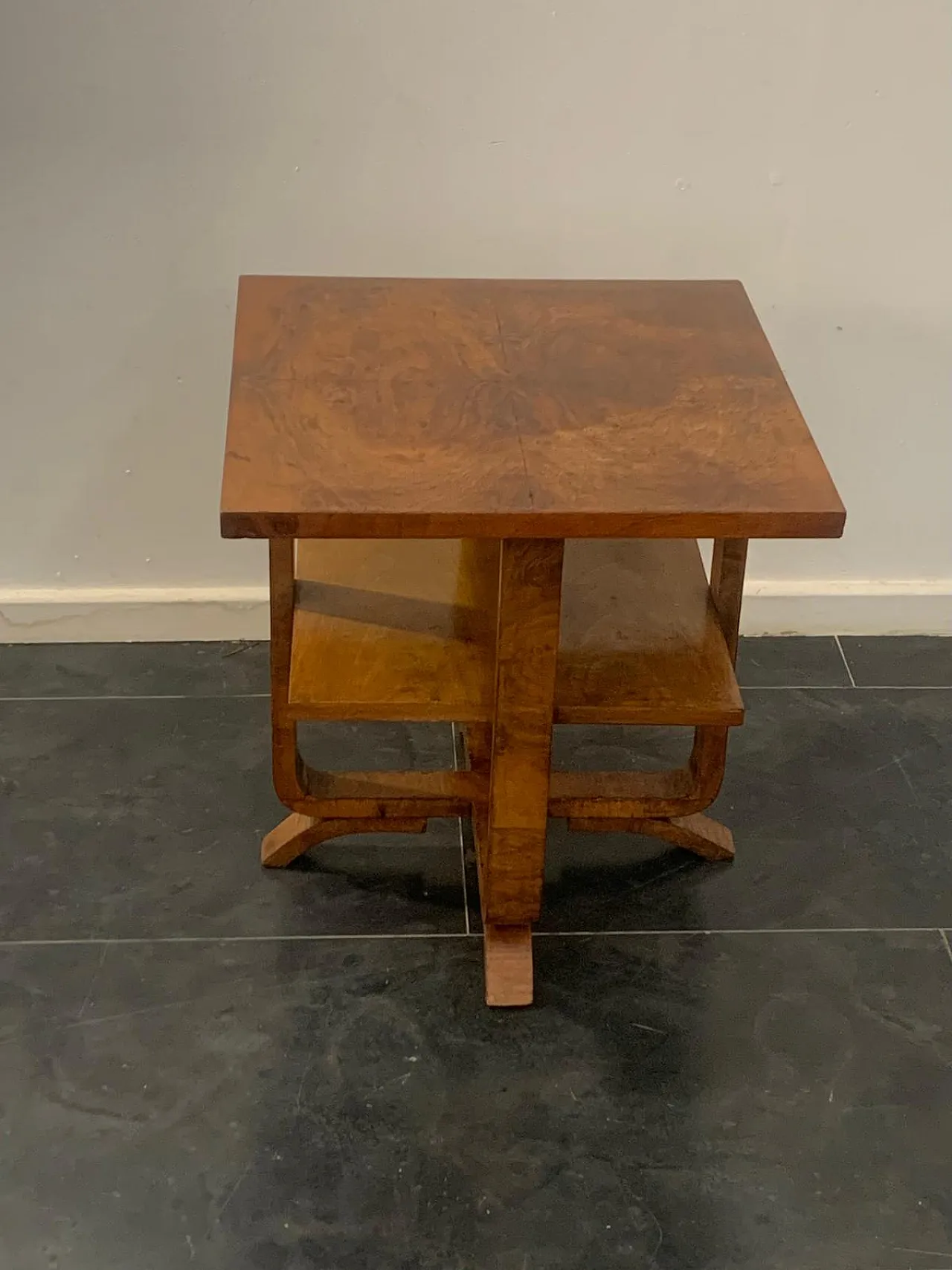 Art Deco Rationalist Walnut and Briar Coffee Table, 1930s 3