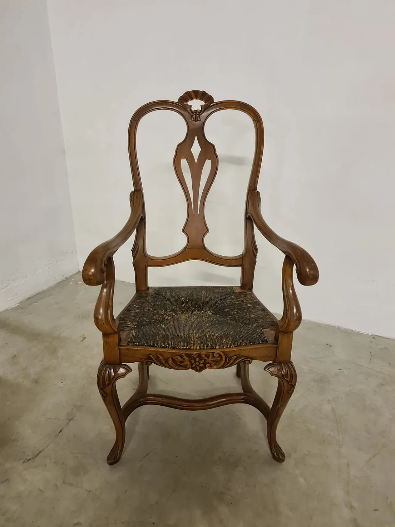 Couple seats in walnut, 18th century 6