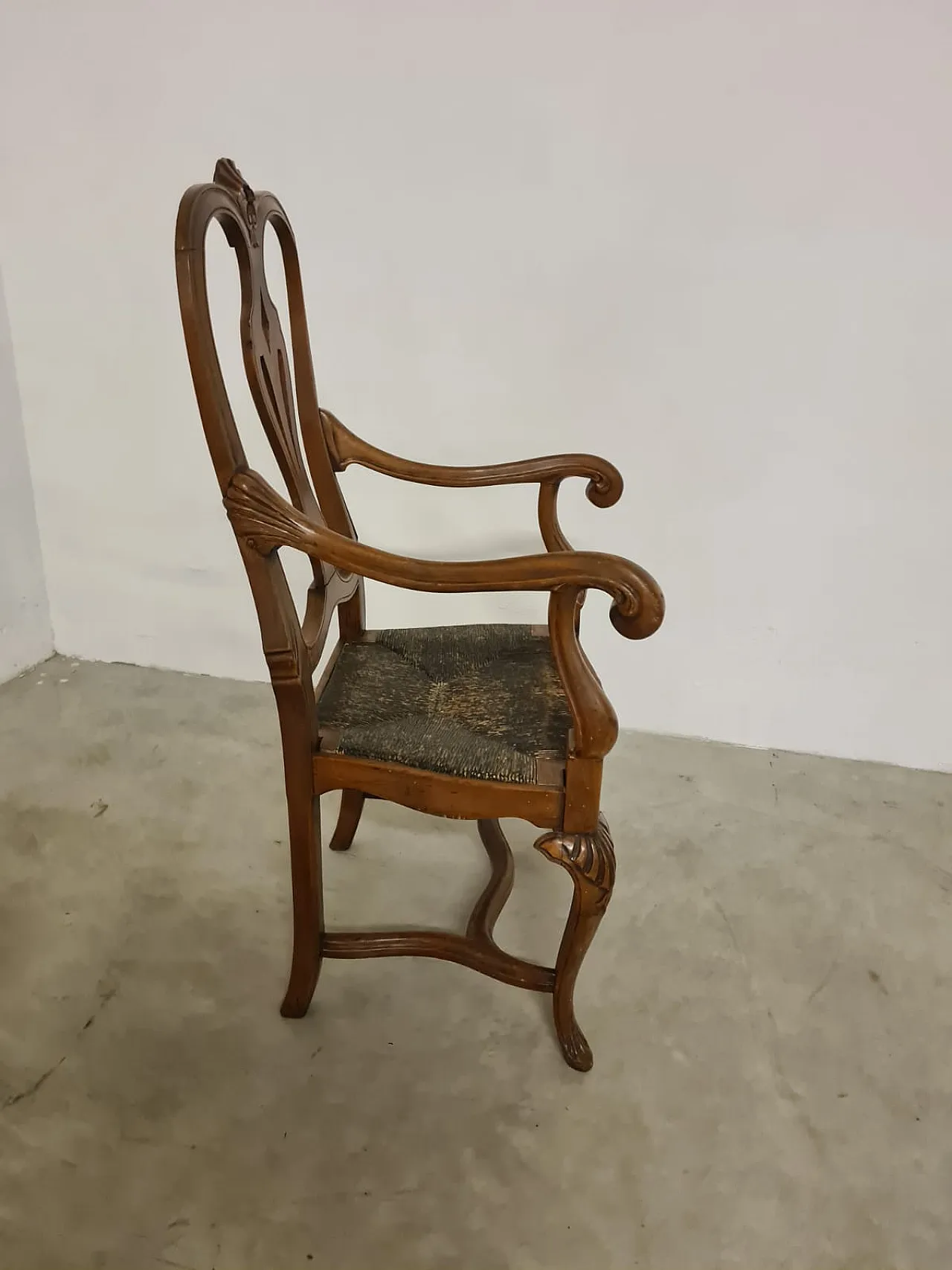 Couple seats in walnut, 18th century 7