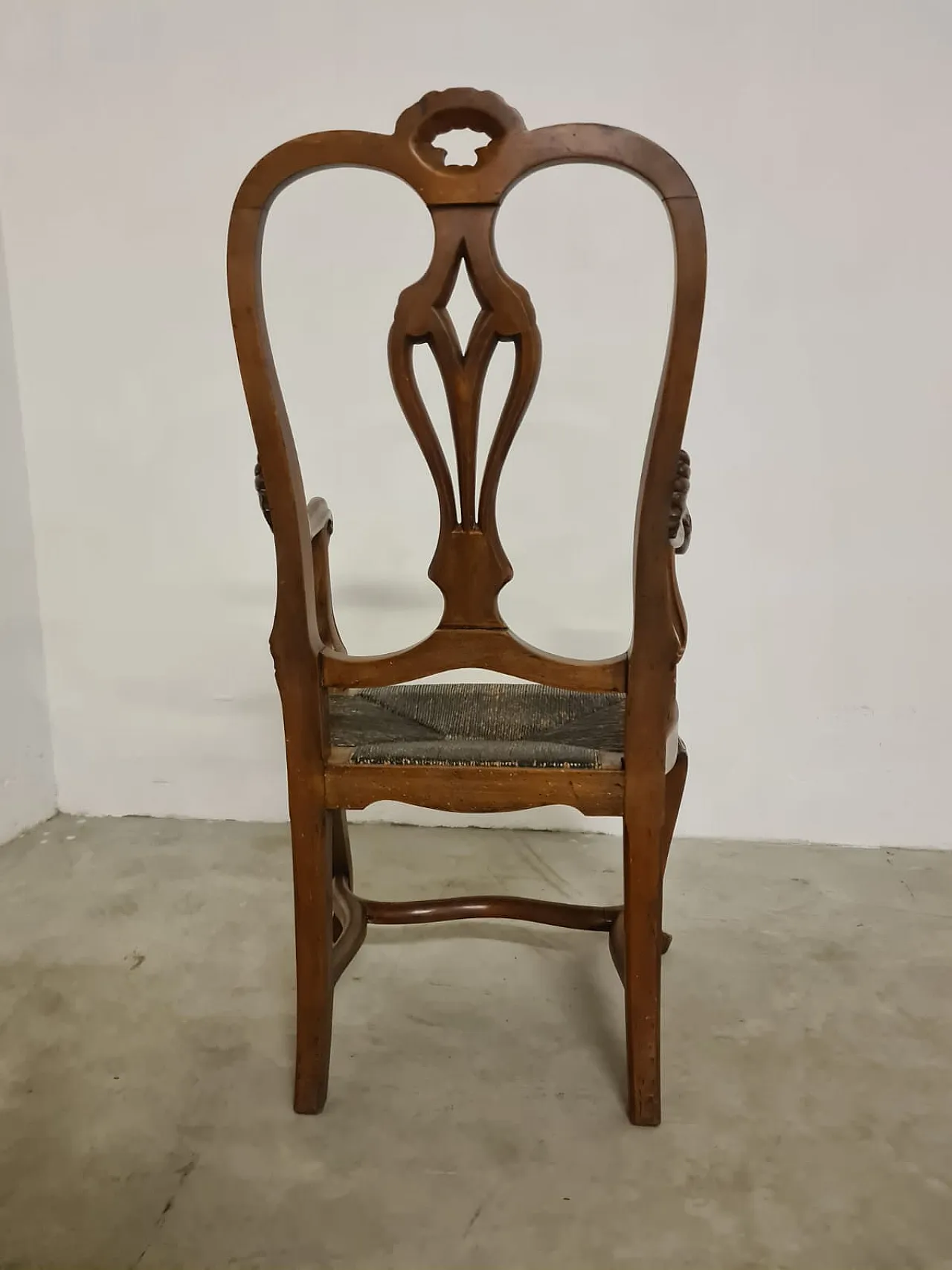 Couple seats in walnut, 18th century 8