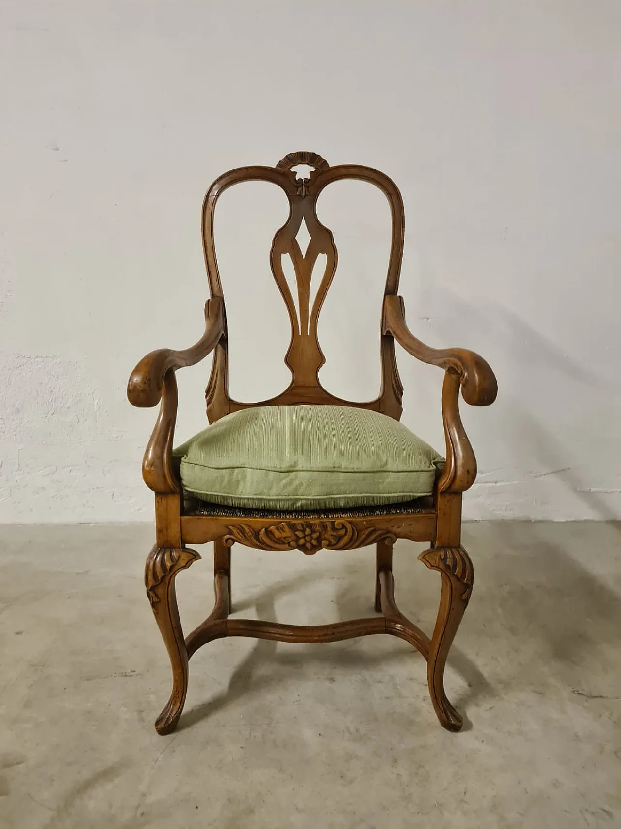 Couple seats in walnut, 18th century 14