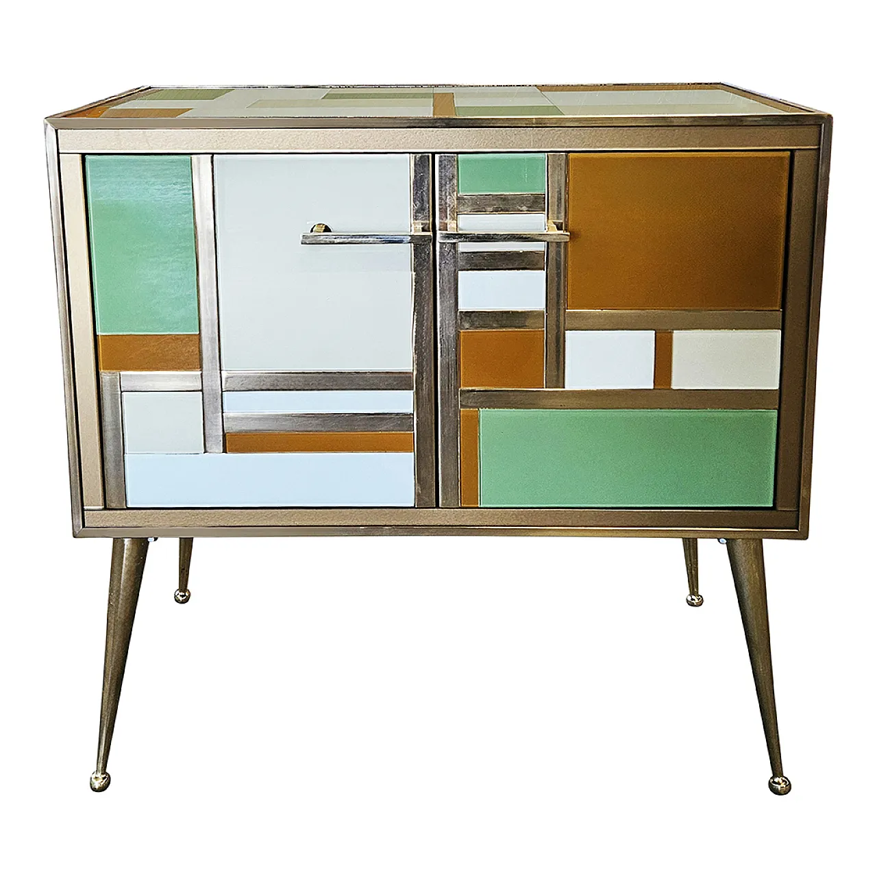 Small sideboard with two glass doors, 1990s 1