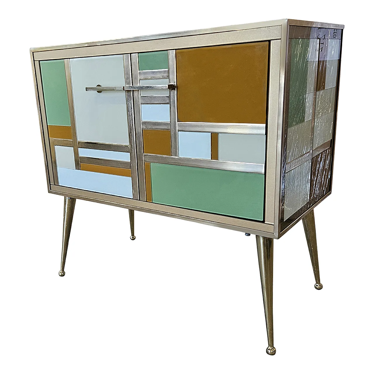 Small sideboard with two glass doors, 1990s 4