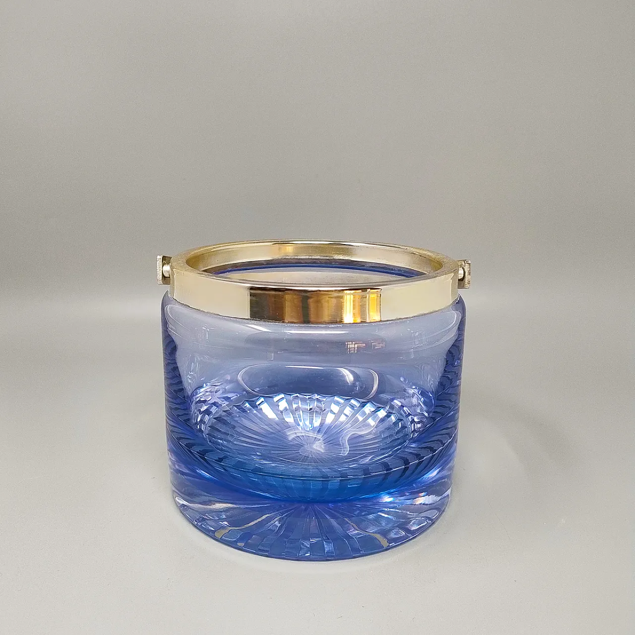 Blue ice bucket in Crystal by L.A.C.S. , 70s 5