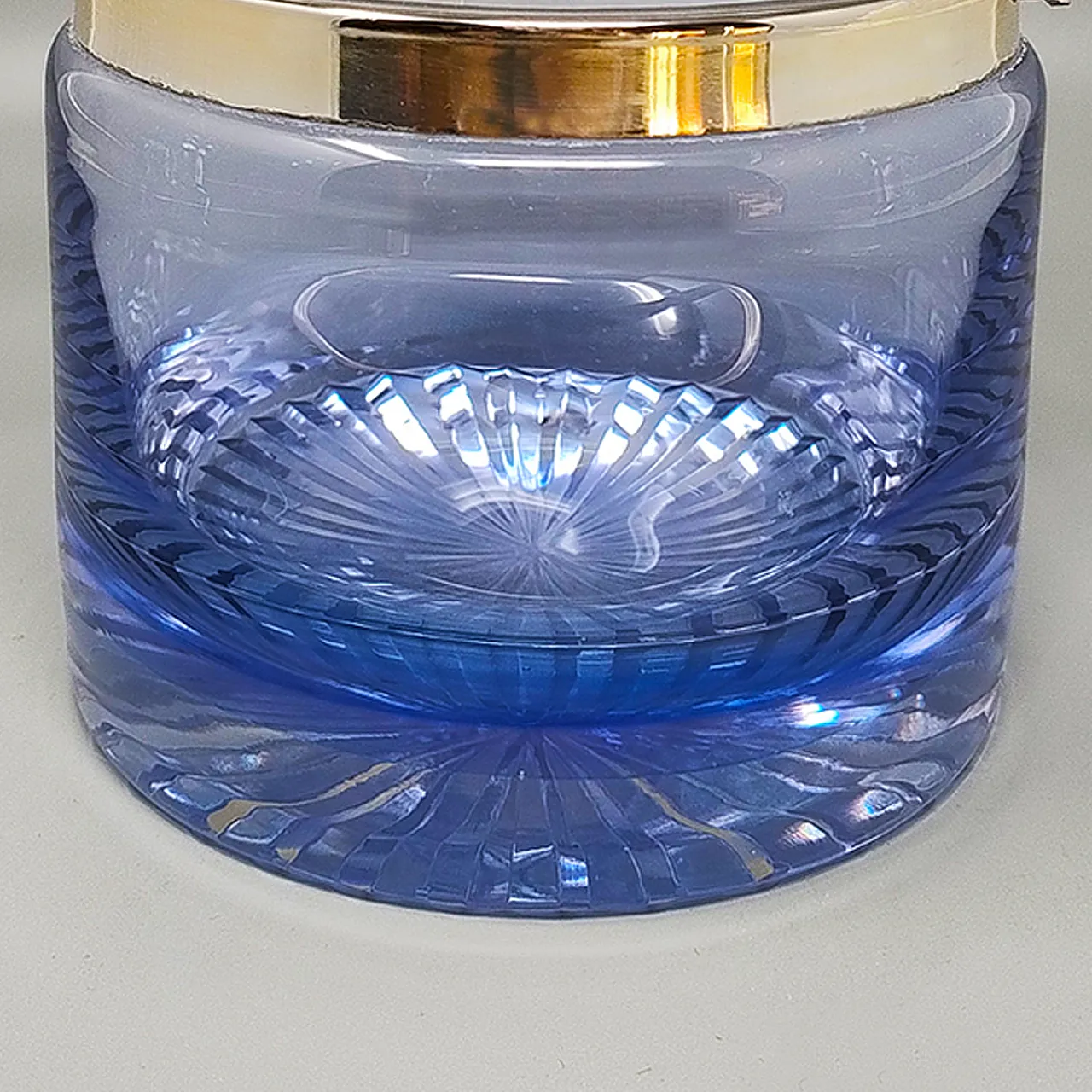 Blue ice bucket in Crystal by L.A.C.S. , 70s 7