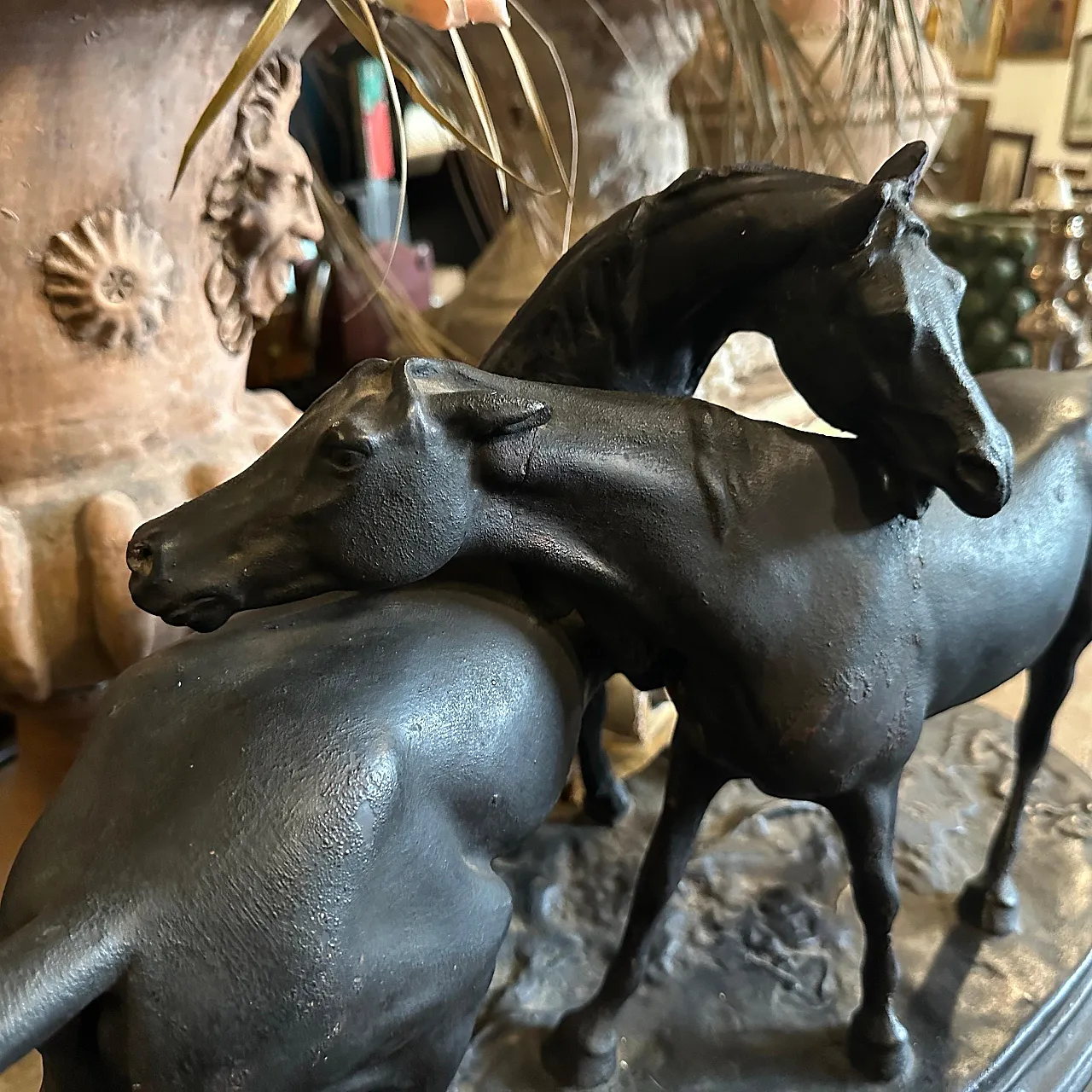 Black-painted terracotta horses, 1920s 8