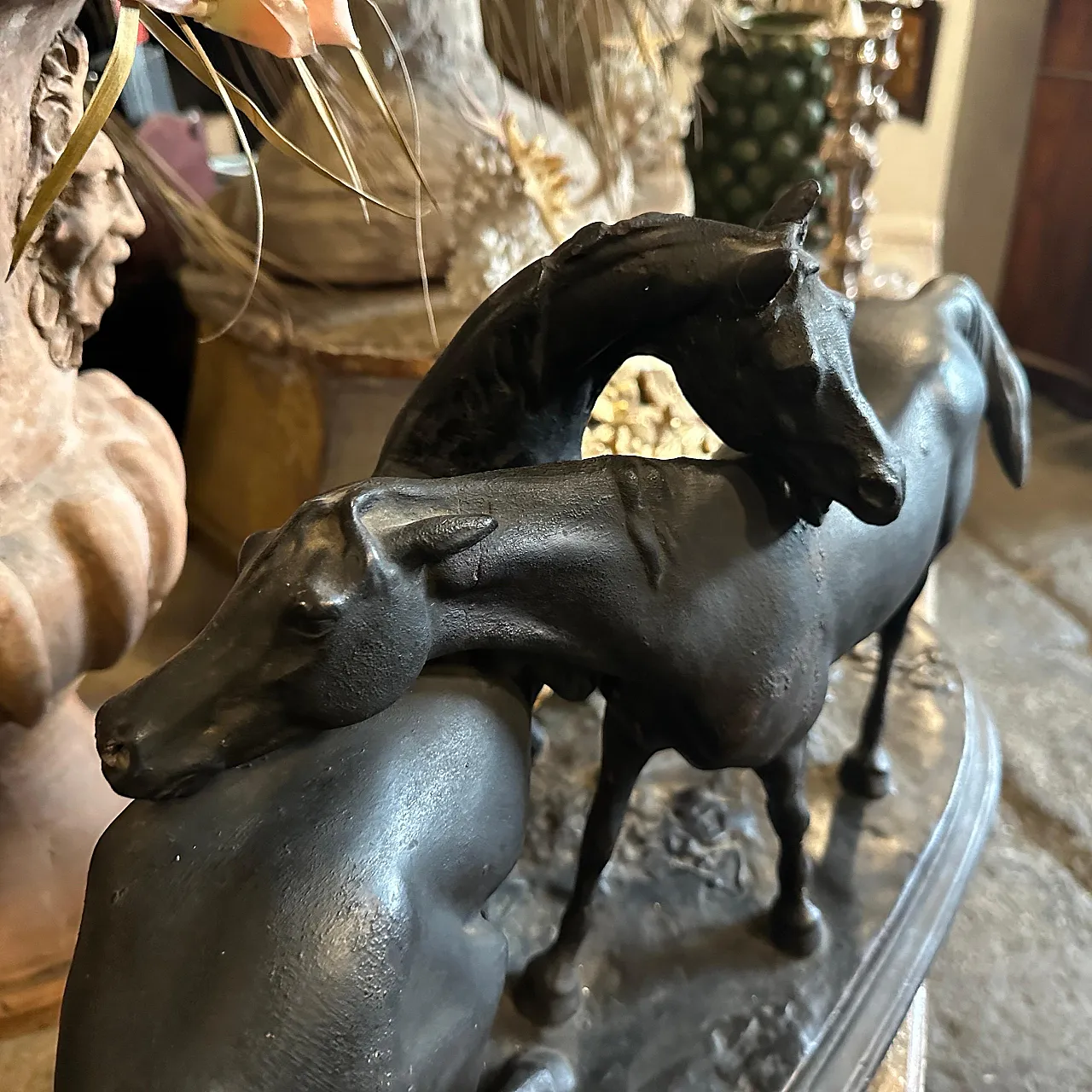 Black-painted terracotta horses, 1920s 10