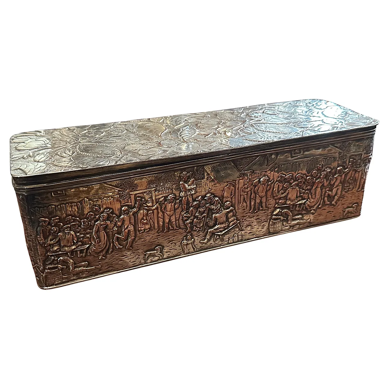 Barbour & co. silver-plated copper American box, 1900s 2