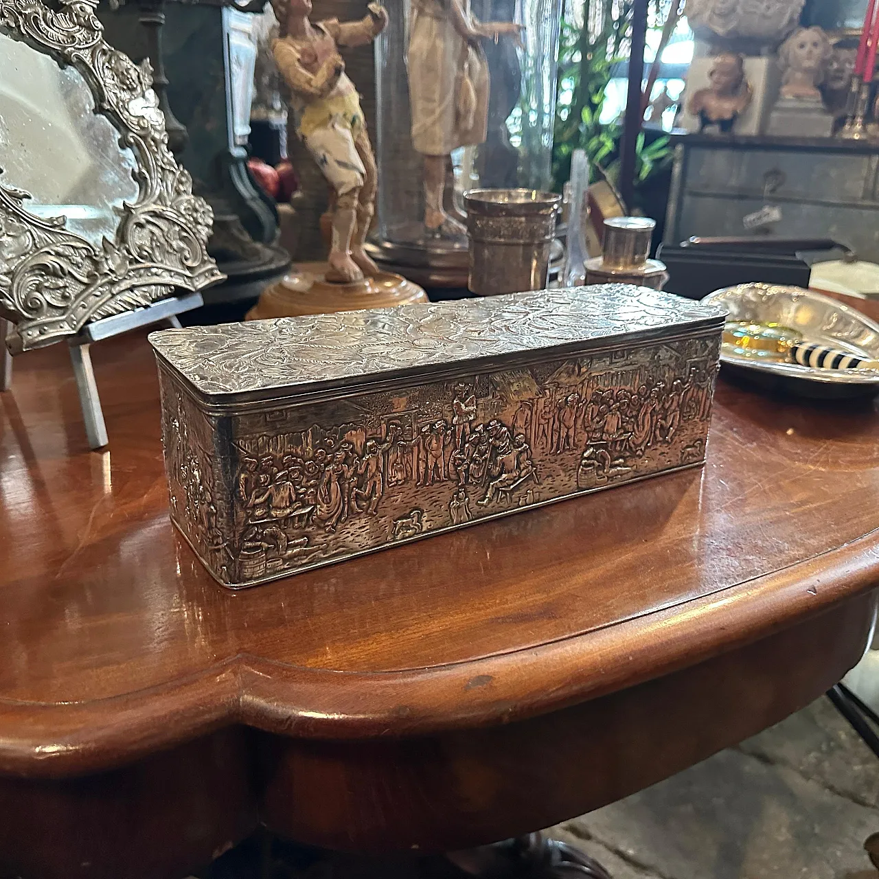 Barbour & co. silver-plated copper American box, 1900s 8