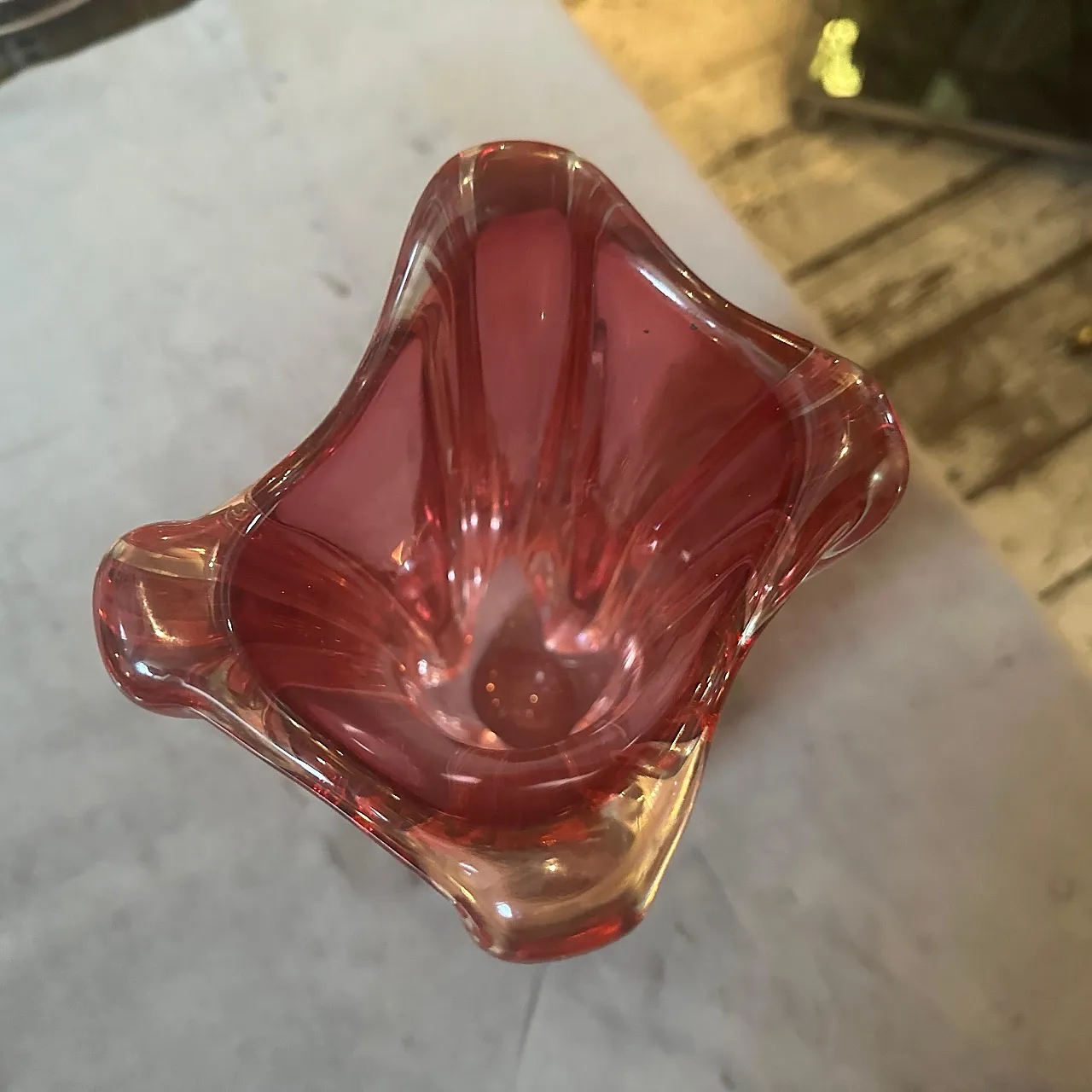 Vaso in vetro di Murano sommerso di Flavio Poli per Seguso, anni '60 11