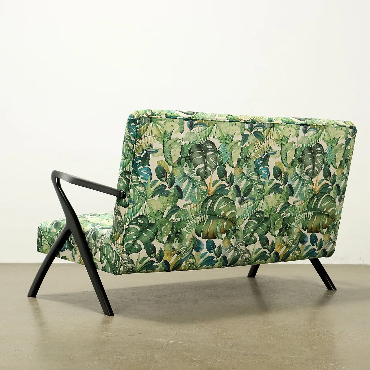 Jungle sofa in wood and velvet, mid-19th century 7