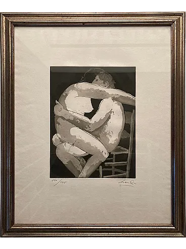 Giacomo Manzù, Lovers, signed lithograph by Touchstone Suite, 1970