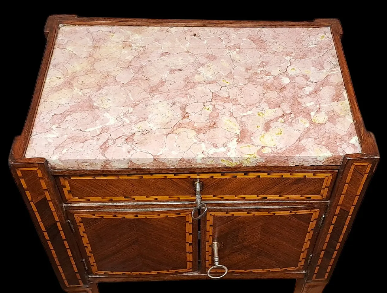 Louis XVI Genoese side table in Rosewood and marble, 18th century 10