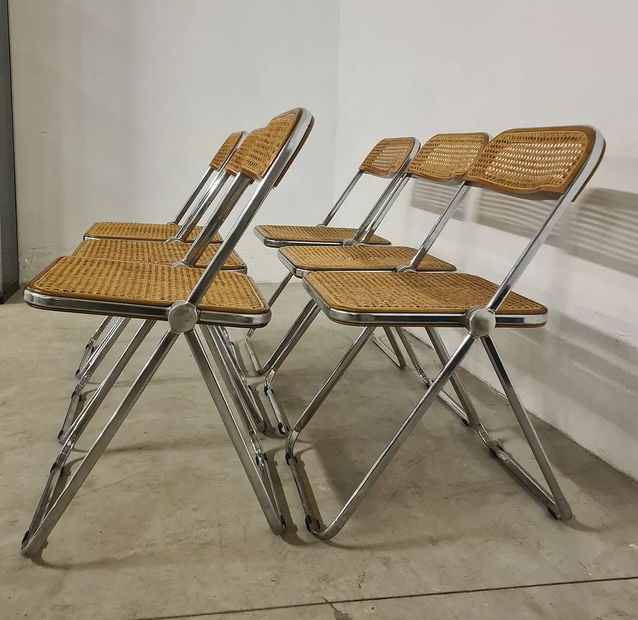 5 Plia chairs canè version, 70s 24