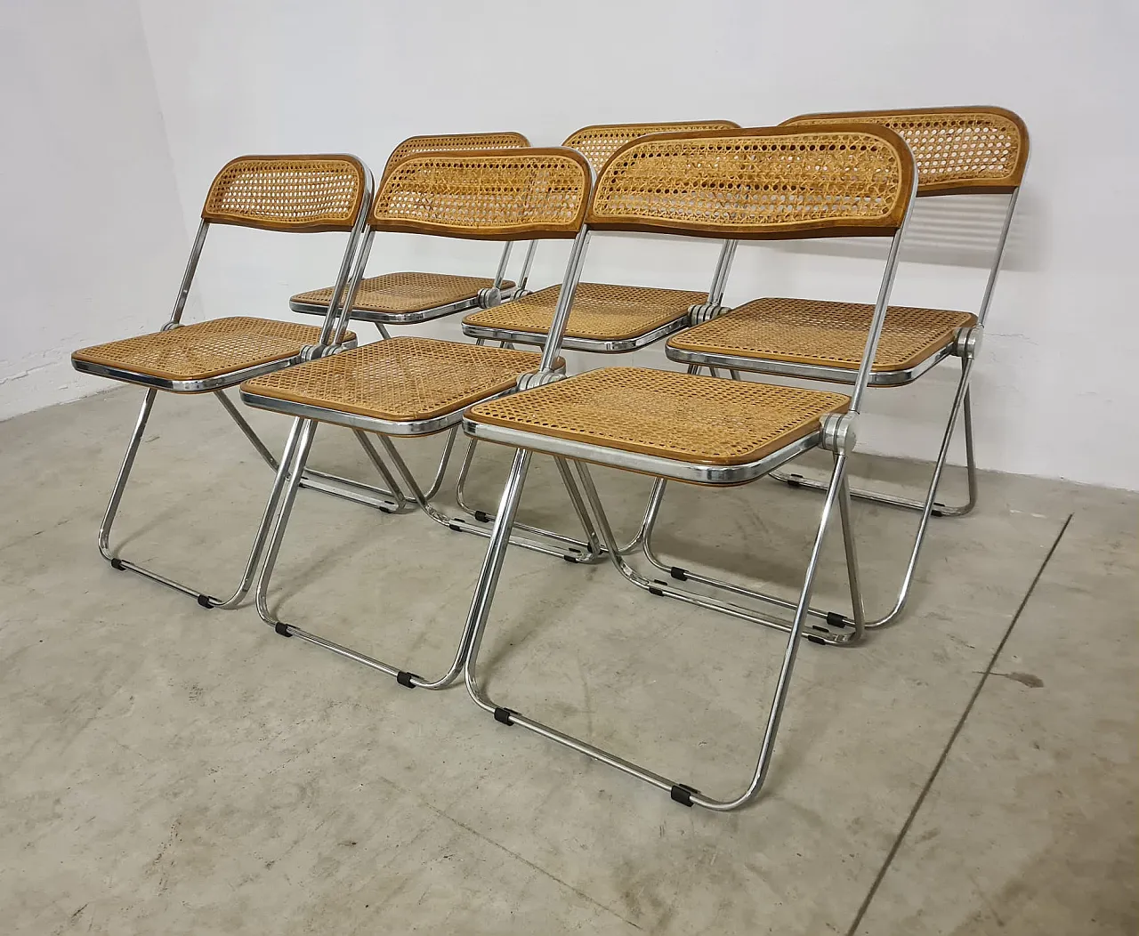 5 Plia chairs canè version, 70s 25