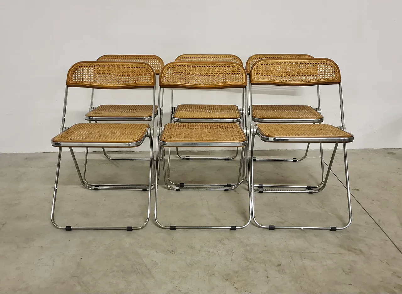 5 Plia chairs canè version, 70s 26