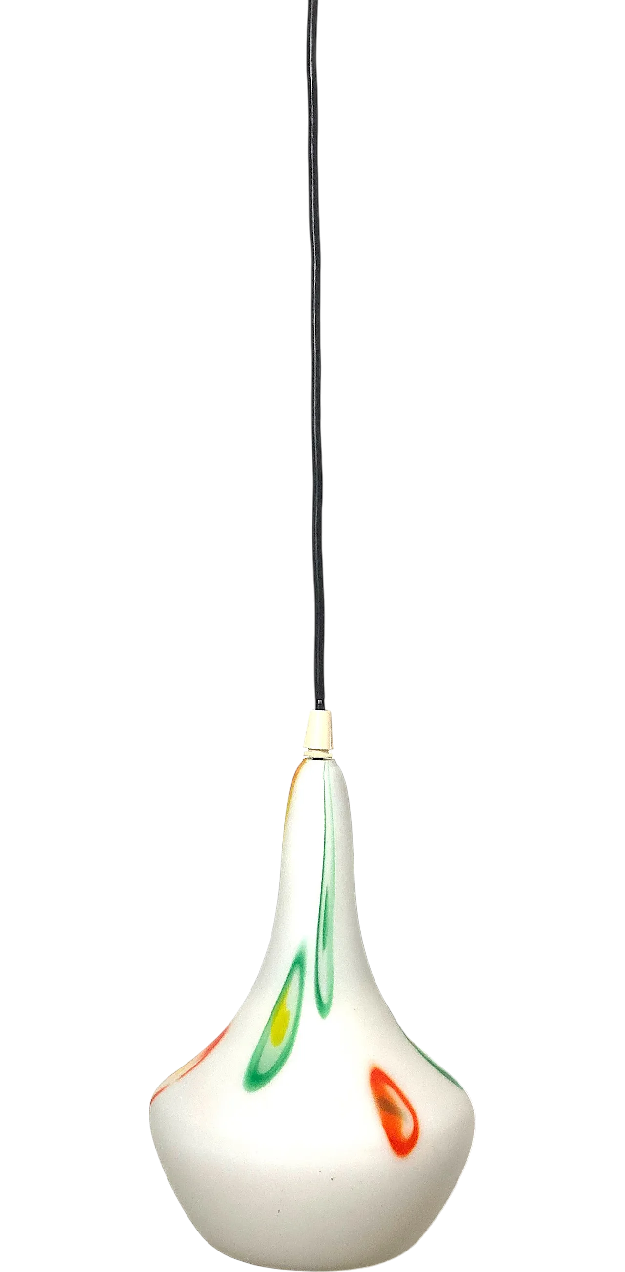 Lampadario da soffitto in opalino, anni '60 7