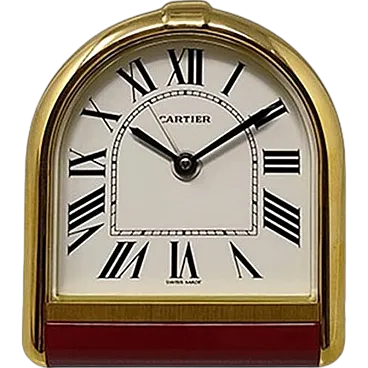 Cartier Romane alarm clock pendulette. Made in Switzerland, 80s