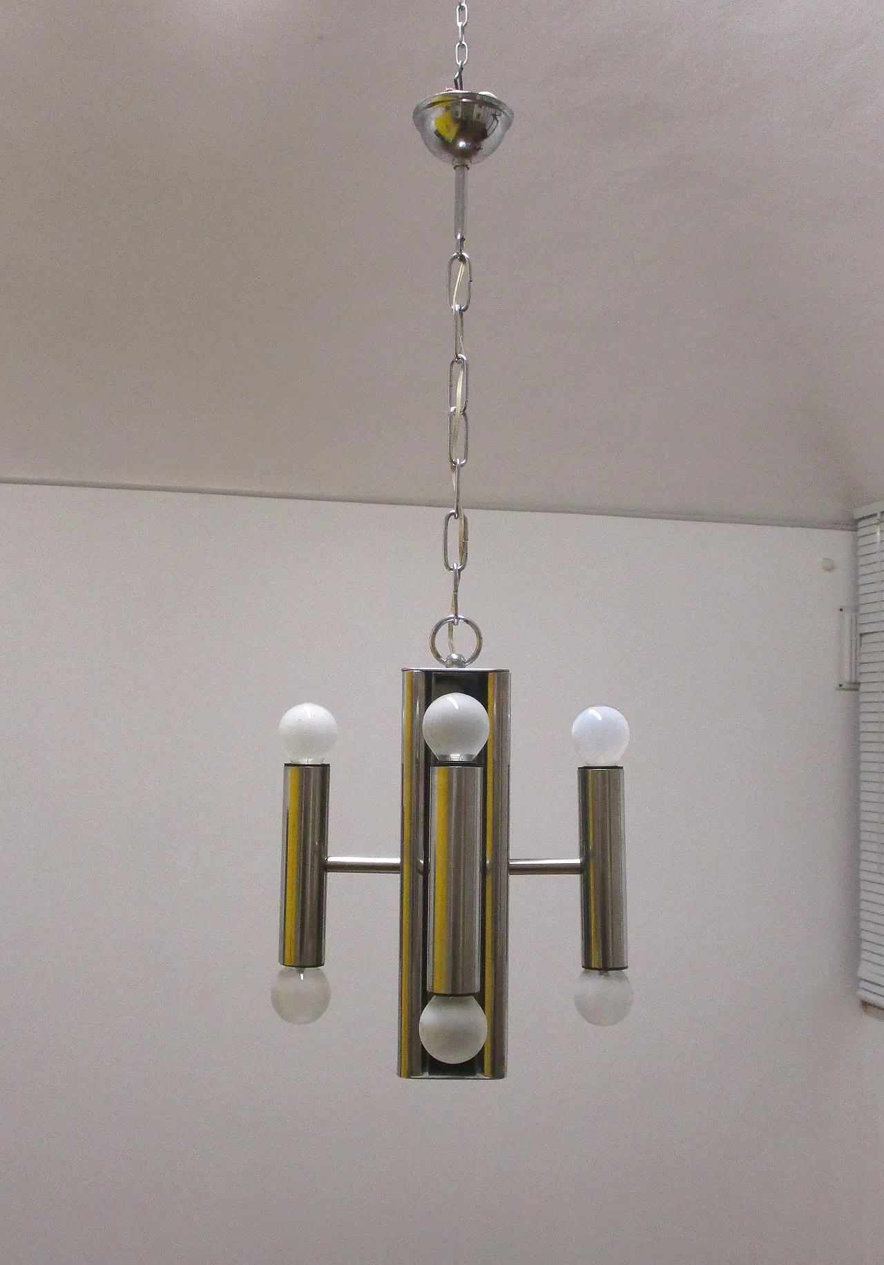 Lampadario Design Gaetano Sciolari con otto luci anni 60 1