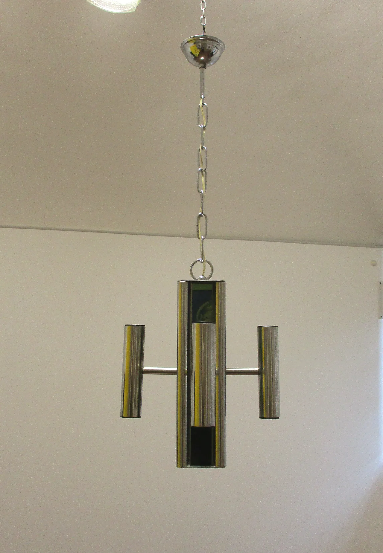 Lampadario Design Gaetano Sciolari con otto luci anni 60 2