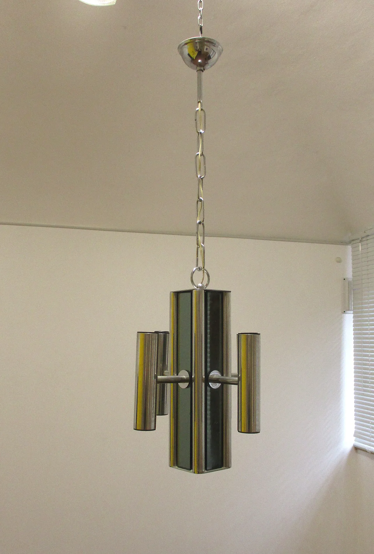 Lampadario Design Gaetano Sciolari con otto luci anni 60 3