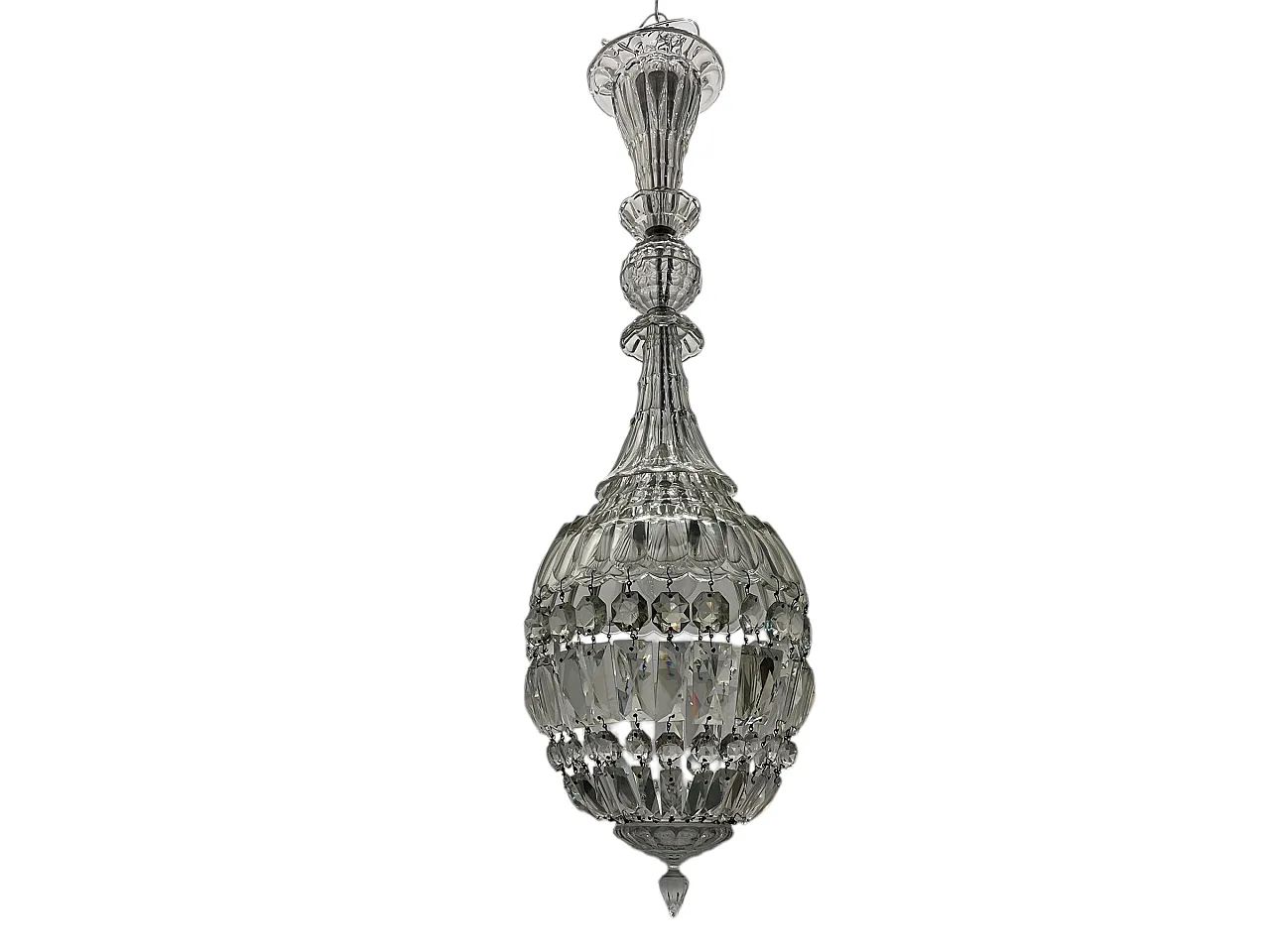 Murano Glass Crystal Light Pendant, 1940s 1