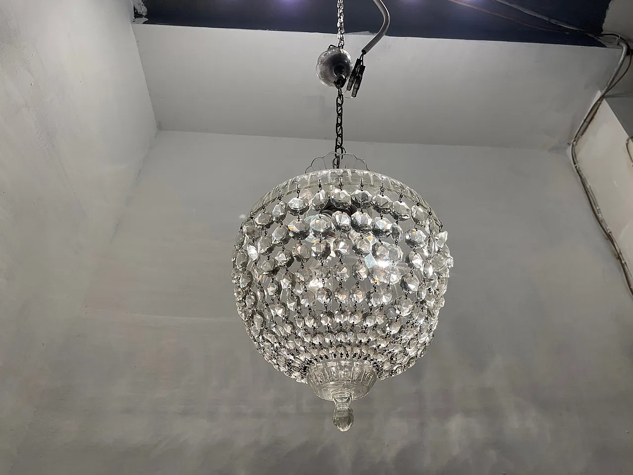 Lampadario in cristallo di Murano, anni '50 2