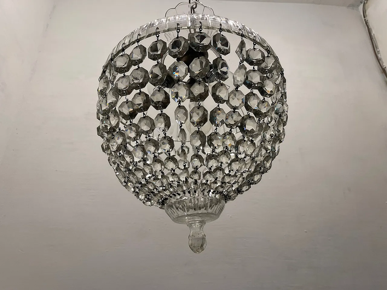 Lampadario in cristallo di Murano, anni '50 5