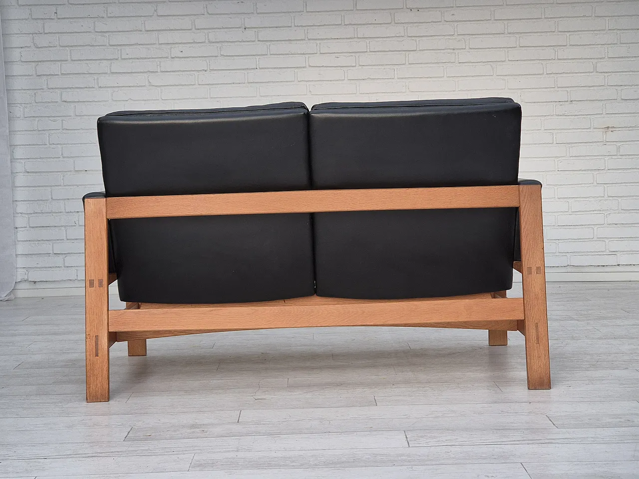 Danish 2-seater sofa in leather, 60s 12