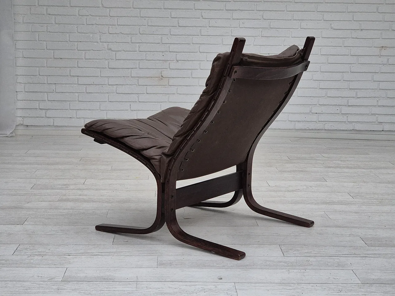 Norwegian chair by Ingmar Relling, with footstool, 70s 14