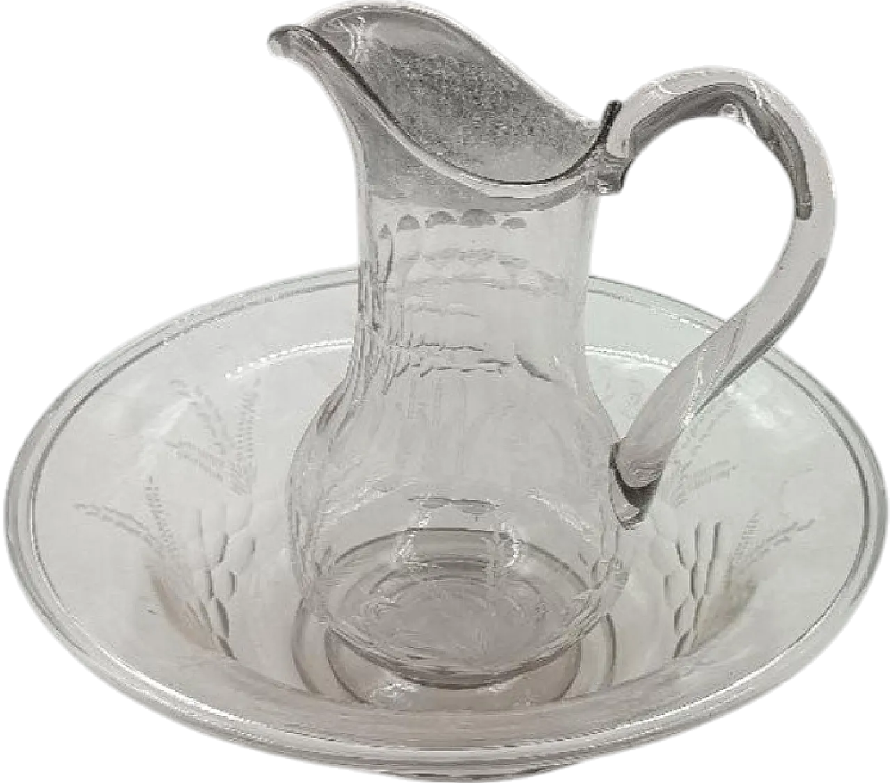 Pitcher with glass tray, 19th century 12