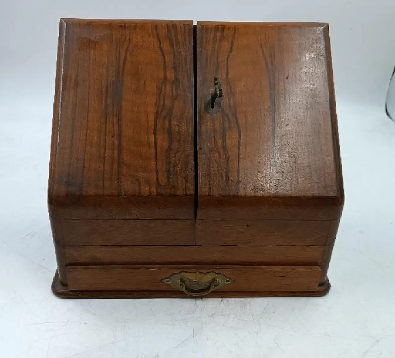 English walnut writing desk, 19th century 8