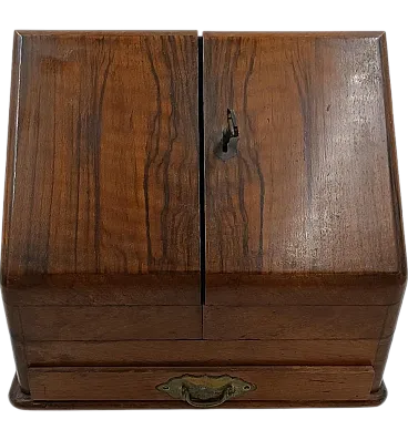 English walnut writing desk, 19th century