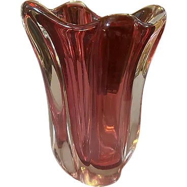 Submerged Murano glass vase by Flavio Poli for Seguso, 1960s