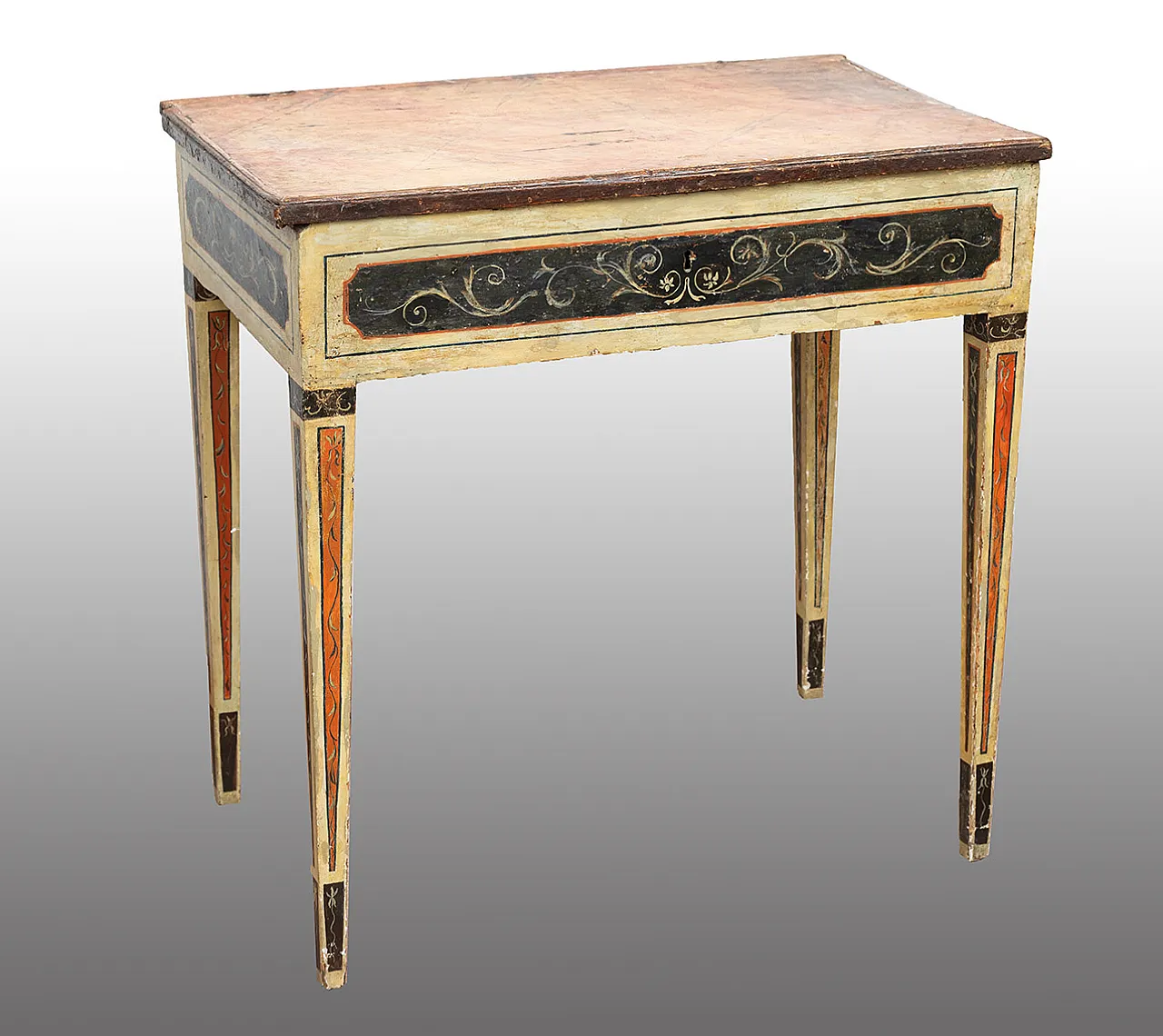 Console Marche in lacquered and painted wood, 18th century 1