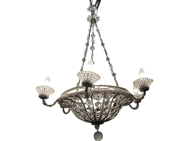 Vintage Crystal Beaded chandelier 1940’s