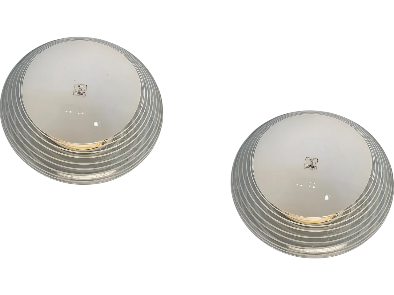 Murano Glass Flushmounts Set of 2 12