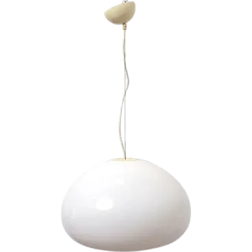 Flos opaline glass pendant lamp, 1970s