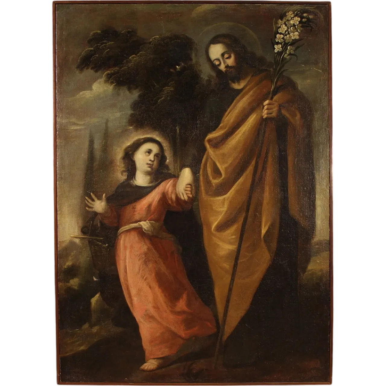 St. Joseph leads Jesus by the, oil on canvas, 17th century 16