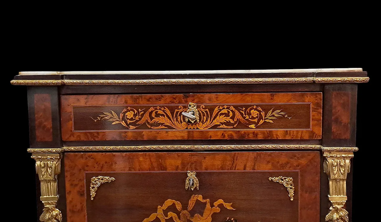 Napoleon III inlaid wood French secretaire, 19th century 3