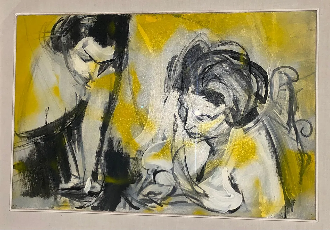 Due donne, olio su tela, anni '60 1